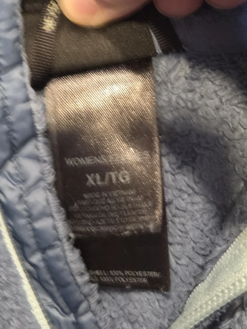 The North Face Osito fleece jacket Dusty Blue Long sleeves SZ Womens XL Outdoor